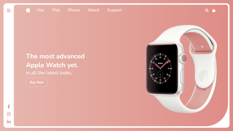 Responsive Apple Watch Landing Page Using HTML CSS & JavaScript