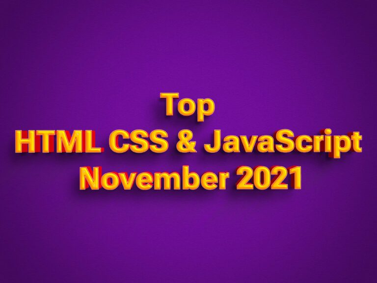 Top Creative HTML CSS & JavaScript Design Animation & Hover Effects November 2021