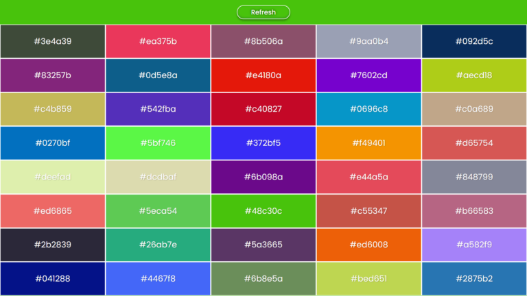 Random Color Palette Generator Using HTML, CSS & JavaScript