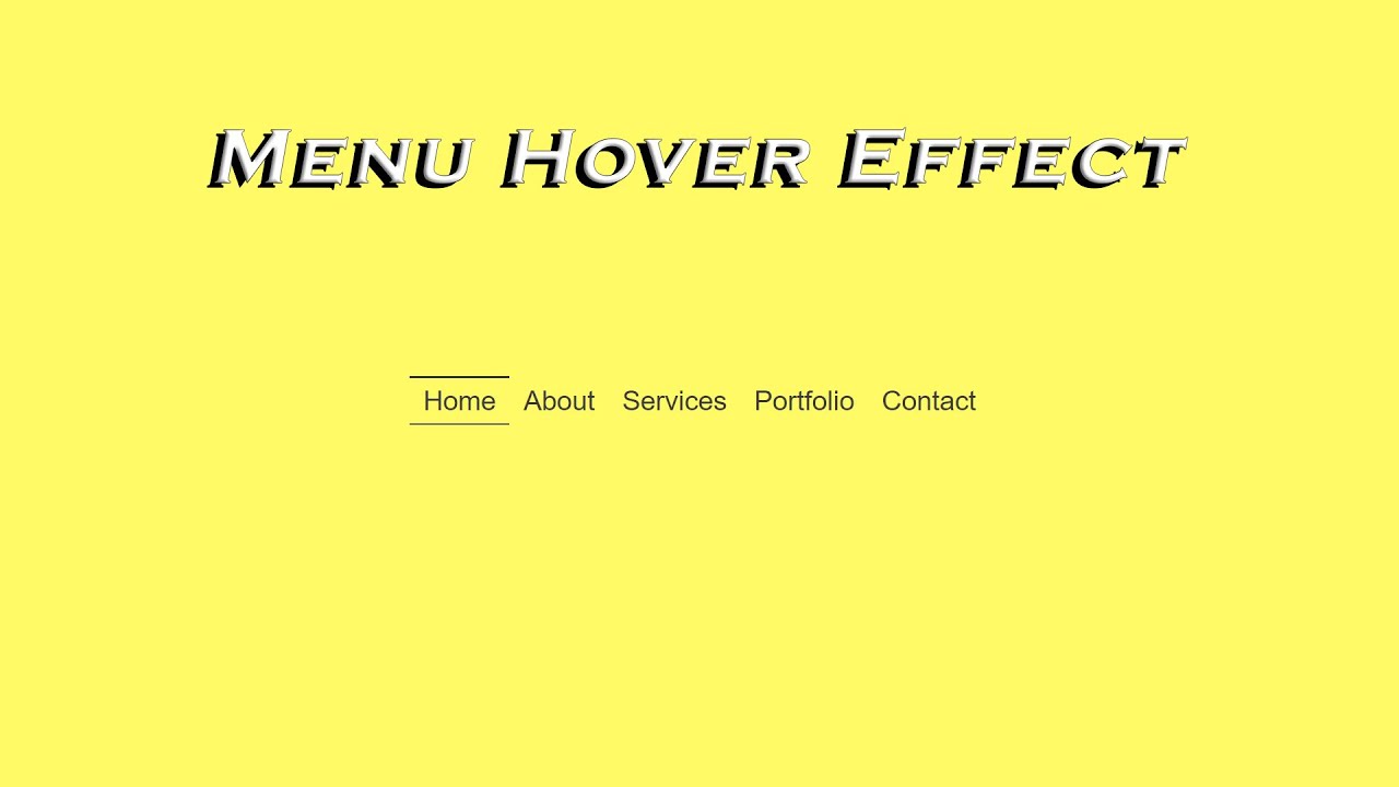 Hover menu